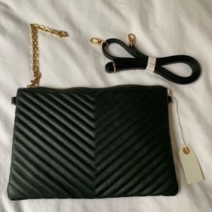 Black Quilted Handbag / Clutch